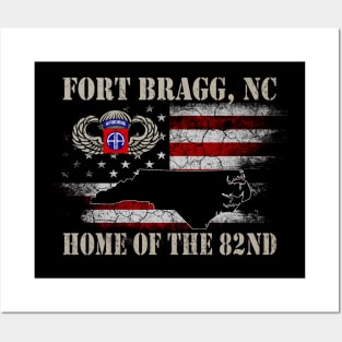 US Army 82nd Airborne Division Paratrooper Ft Bragg, NC Home Of The 82nd Posters and Art